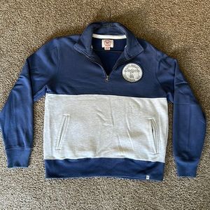 Dodgers Throwback Quarter Zip Sweater